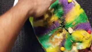 Cock Chef Mardi Gras King Cake