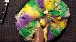 Cock Chef Mardi Gras King Cake
