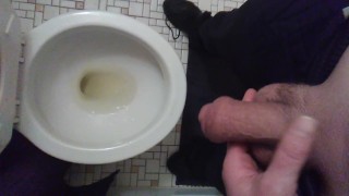 Taking A Pee While Partly Shaved