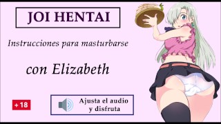 JOI hentai con Elizabeth de Nanatsu no Taizai. Voz española.