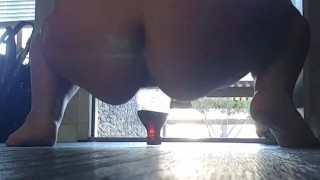 Chubby slut Getting caught masturbating on my front porch 