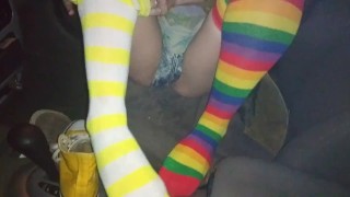 Smelling My Tattooed Feet In My Car