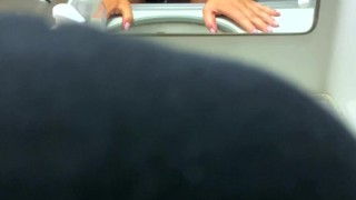Sneaking away for a quickie on the train