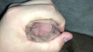 Fan Requested taped my cock and stroked it