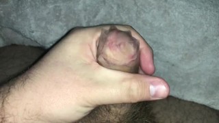 Fan Requested taped my cock and stroked it