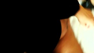 Cheating wife returns from hotel party w/ cum on dress & cum dripping pussy