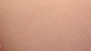 Redhead fucks herself from behind