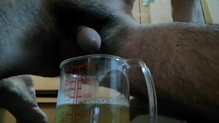 I measured the amount of pee.