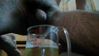 I measured the amount of pee.