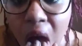 Wife face fucks herself, teaser
