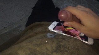 Slow motion huge cumshot load 