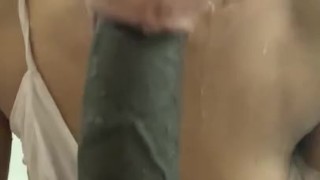 babysmurff deepthroats massive cock toy in shower teaser
