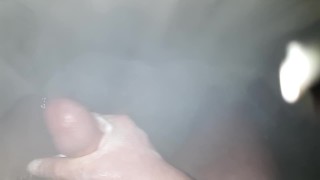 Winter Public Hot Spring Outdoor Shower Huge Cum