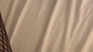 POV :Feet fuck fishnets 