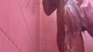 Shower time with Mila 