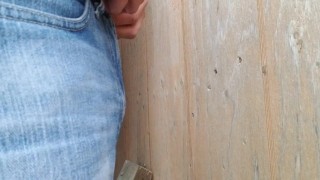 Just pissing against a wall