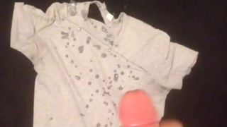 HUGE Cum-Blasting Release On Old T-Shirt