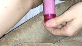 Nighttime fun relaxing alone in my bed w/my vibrator