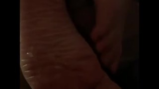 My big soft feet MILKING my buds cock - Footjob