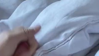 Playing around with my dick having a wank with big cumshot 