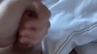 Playing around with my dick having a wank with big cumshot 