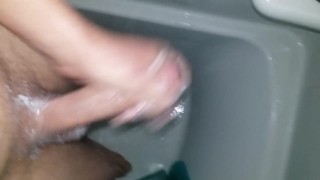 Solo male cumshot (end)