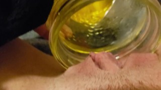 Peeing In A Jar In My Bedroom