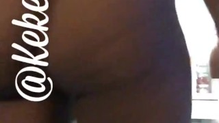 When boredom strikes....SHE TWERKS IN THONGS! 