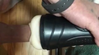 Big cock in tight toy