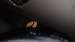 @tici_feet IG tici feet driving black sandal, black toenails (preview)