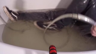 Piss Skinny Jeans, Vans Old Skool and Clothed Bath