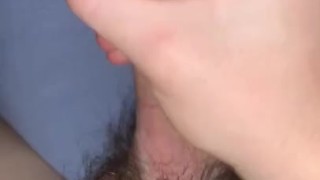 Masturbating my cock and cumming on my stomach.