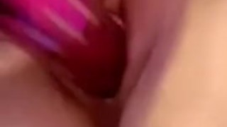 Fast loud & wet juice pussy hard fucks dildo till cums