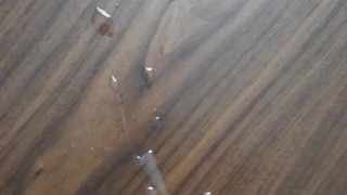 Close Up Cumshot On Table