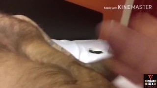 Hot bi guy strokes big dick with hot cumshot