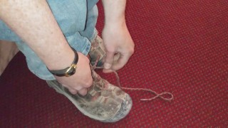Feels good to take off my boots after a long day