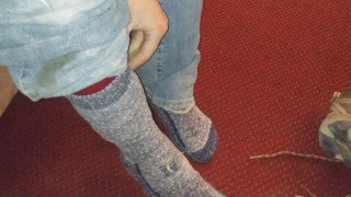 Feels good to take off my boots after a long day
