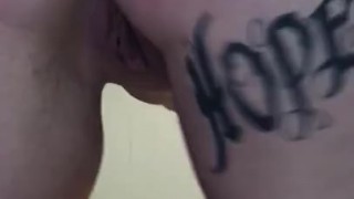 Teen shakes big white ass