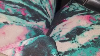 Driving in town, vibrator in pants! Getting off!