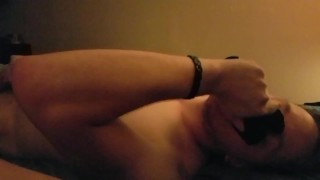 Sniffing my panties while he jerks off