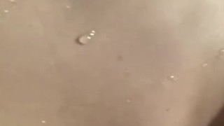 Fit white girl shows off clean body after her shower.