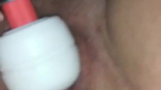 Horny house wife massages her wet pussy till completion
