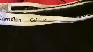 Had a hot wank and using my boxers has cum towel