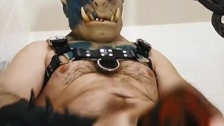 Orc Rides His Dragon Mouth Toy -Sloppy Preview-