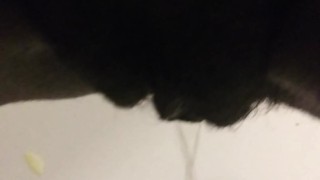 Pissing in tub