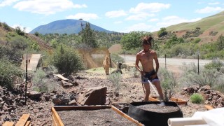 Dirty Boy Showers Off With The Hoes & Sprays Down Some Seed