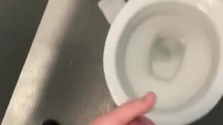 Had long wank in the toilets with cumshot!!
