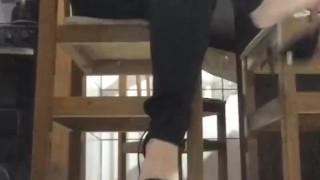 @tici_feet IG tici_feet dangling black high heel - front view - preview