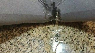 Pissing my pants and getting a golden shower at the same time