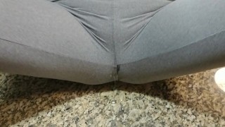 Pissing my pants and getting a golden shower at the same time